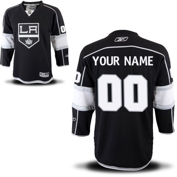 Reebok Los Angeles Kings Men Premier Home Custom NHL Jersey - Black->->Custom Jersey